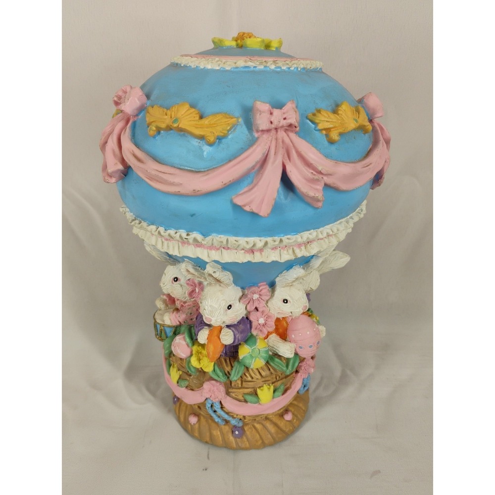 Windsor Collection Hot Air Balloon Plays "Easter Parade" Bunnies in Basket Music